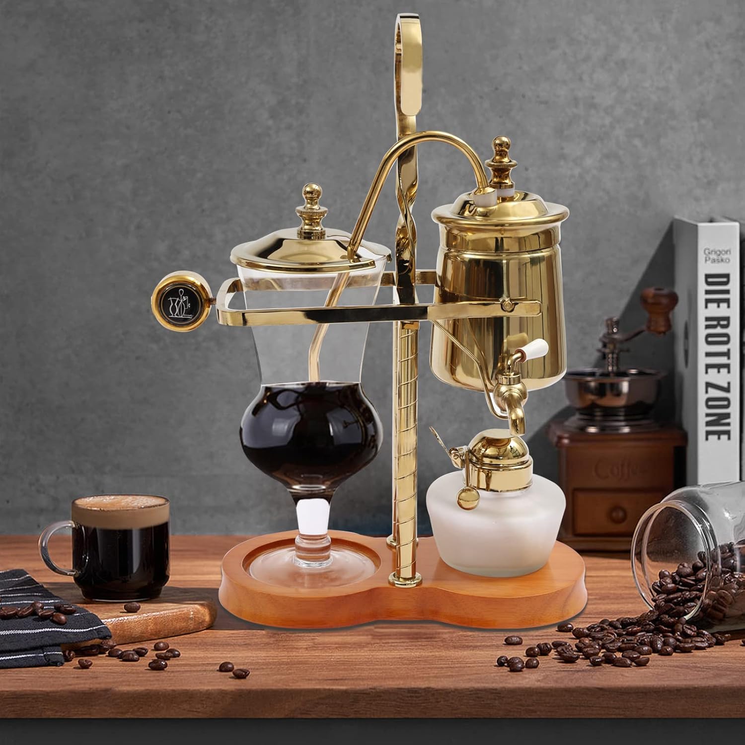 DYRABREST Gold Balance Syphon Coffee Maker Set Coffee
