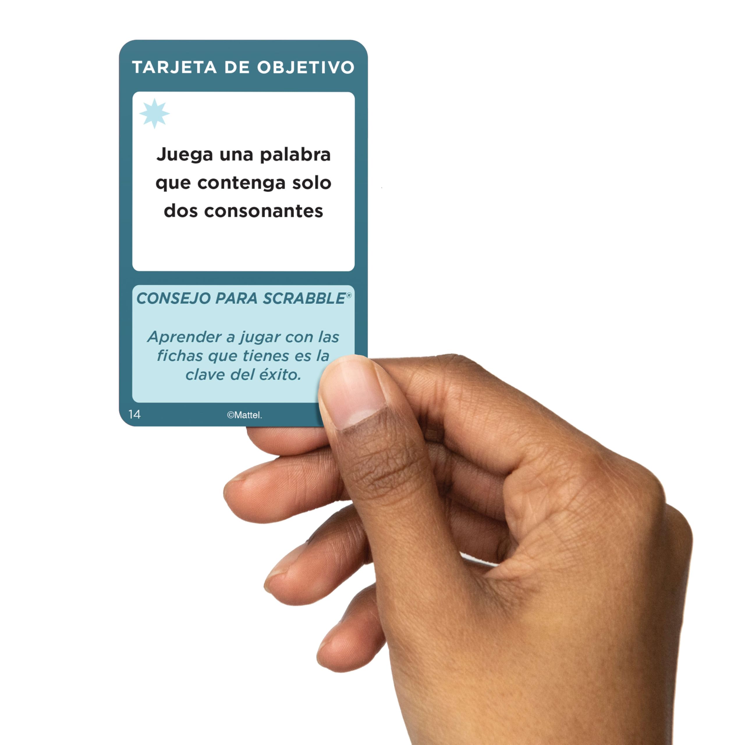 Mattel Games Scrabble JGR64 Jeu de société classique avec jetons de lettres et pupitres en bois, deux options de jeu, édition en espagnol
