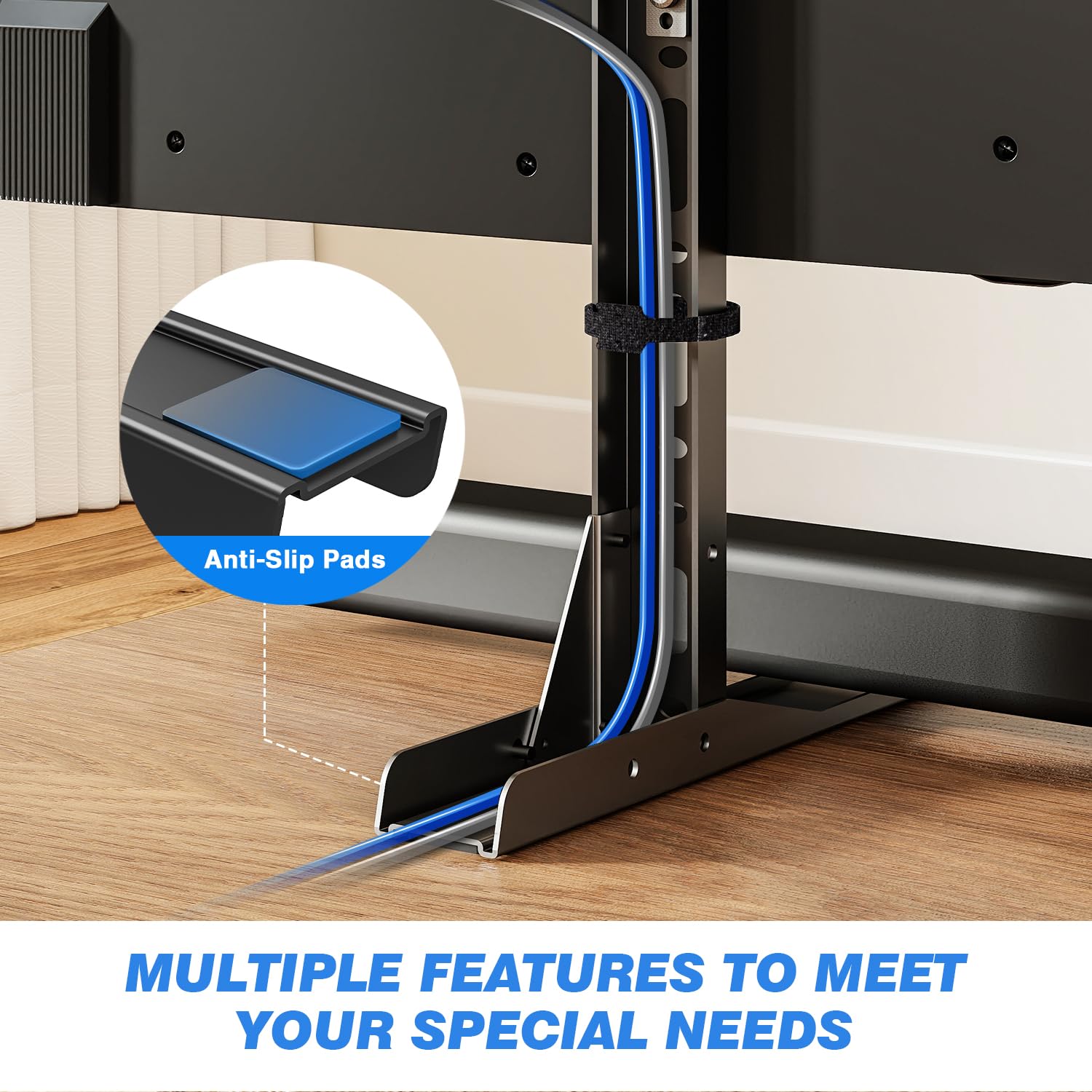 TVON Soporte TV Pie Patas TV Universal de 20-70 Pulgadas Pantallas，Soporte para Television Espacio-ahorrador，Soporte de Pantalla Mesa para TVs Capacidad hasta 50kg，MAX VESA 800x600mm