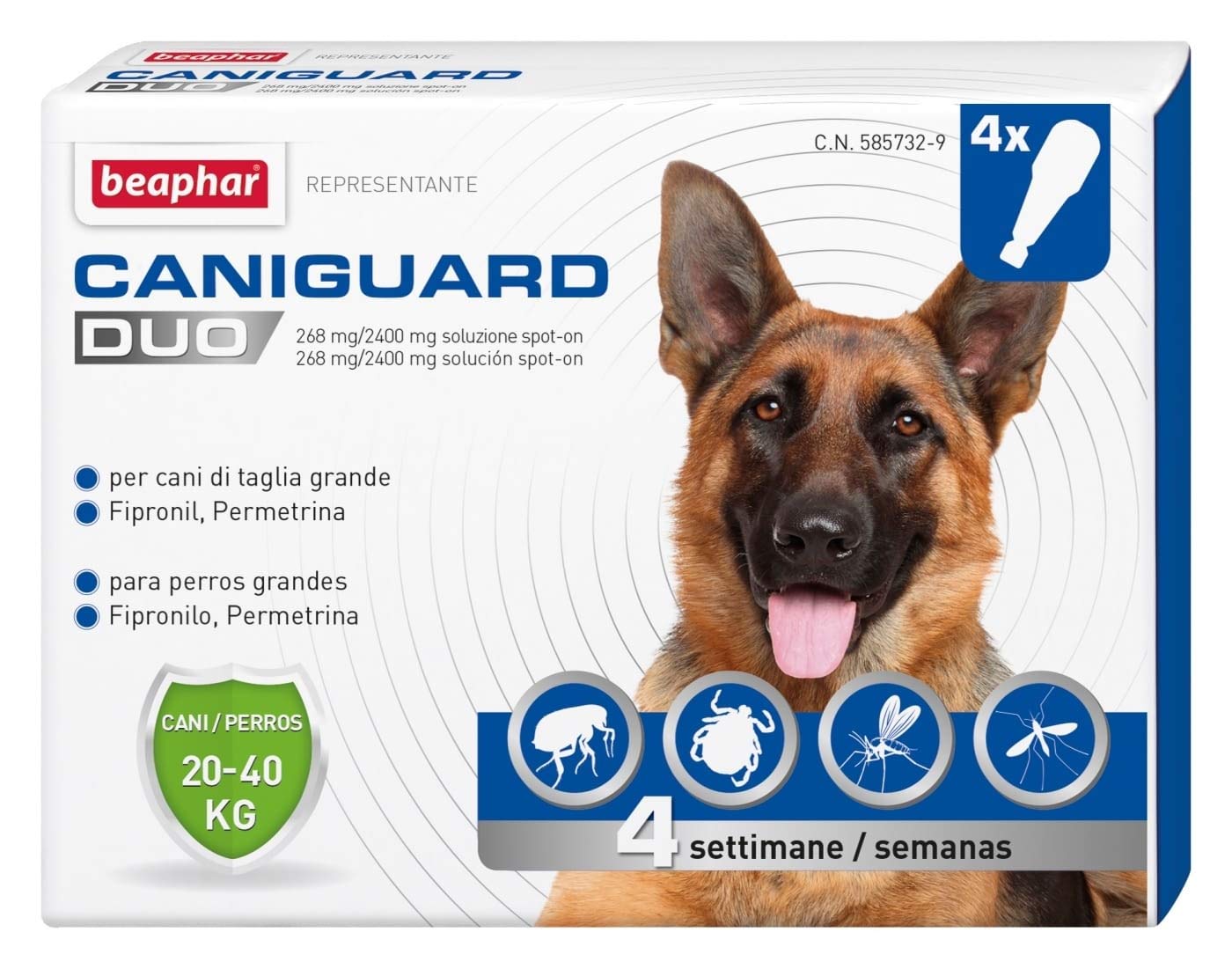 Beaphar Cauliguard Duo l 20-40kg 4 pipetas