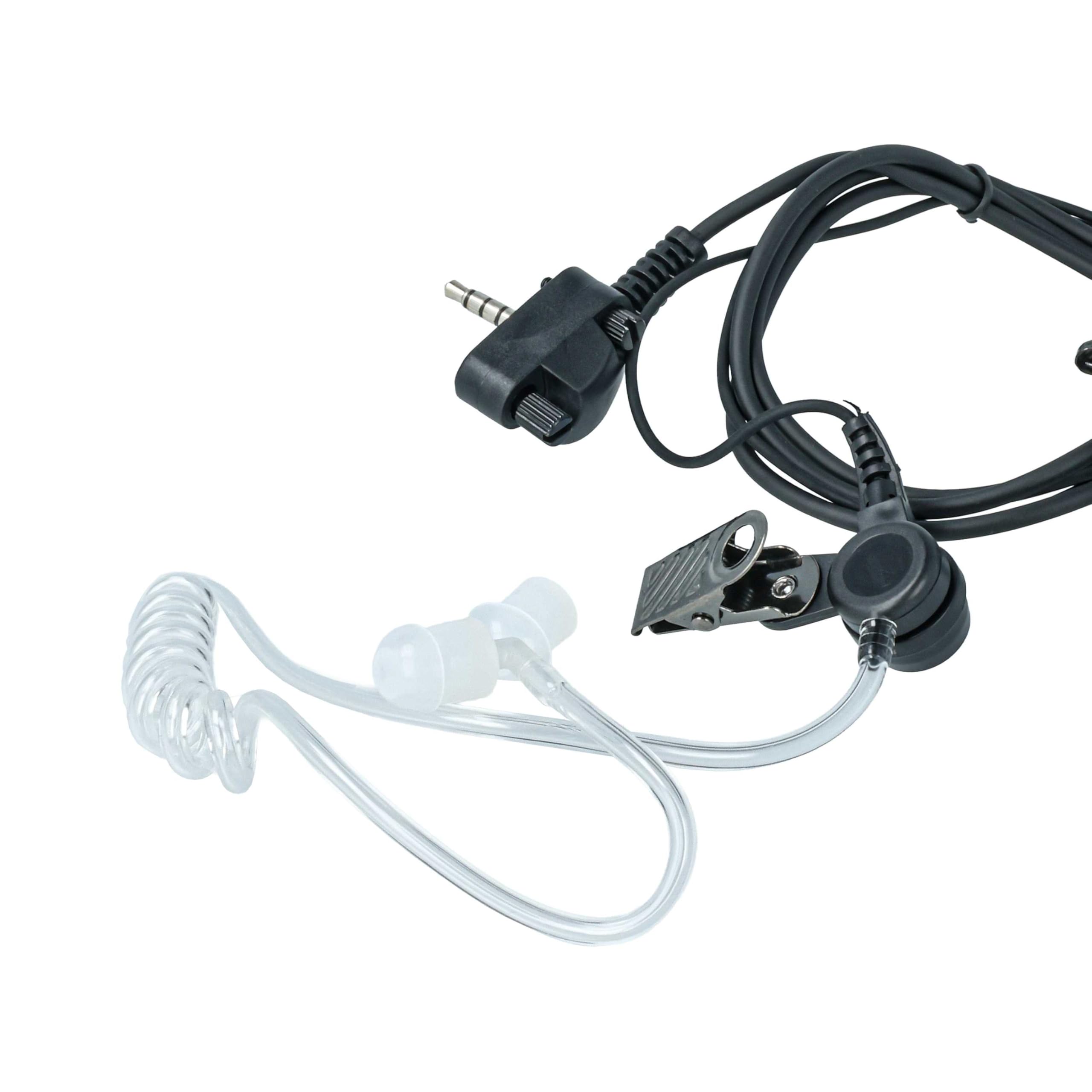 vhbw Zestaw słuchawkowy, 5 sztuk, kompatybilny z Yaesu Vertex VX-351, VX-354, VX-400, VX-410, VX-231, VX-246, VX-350 Radio, Walkie-Talkie - czarny
