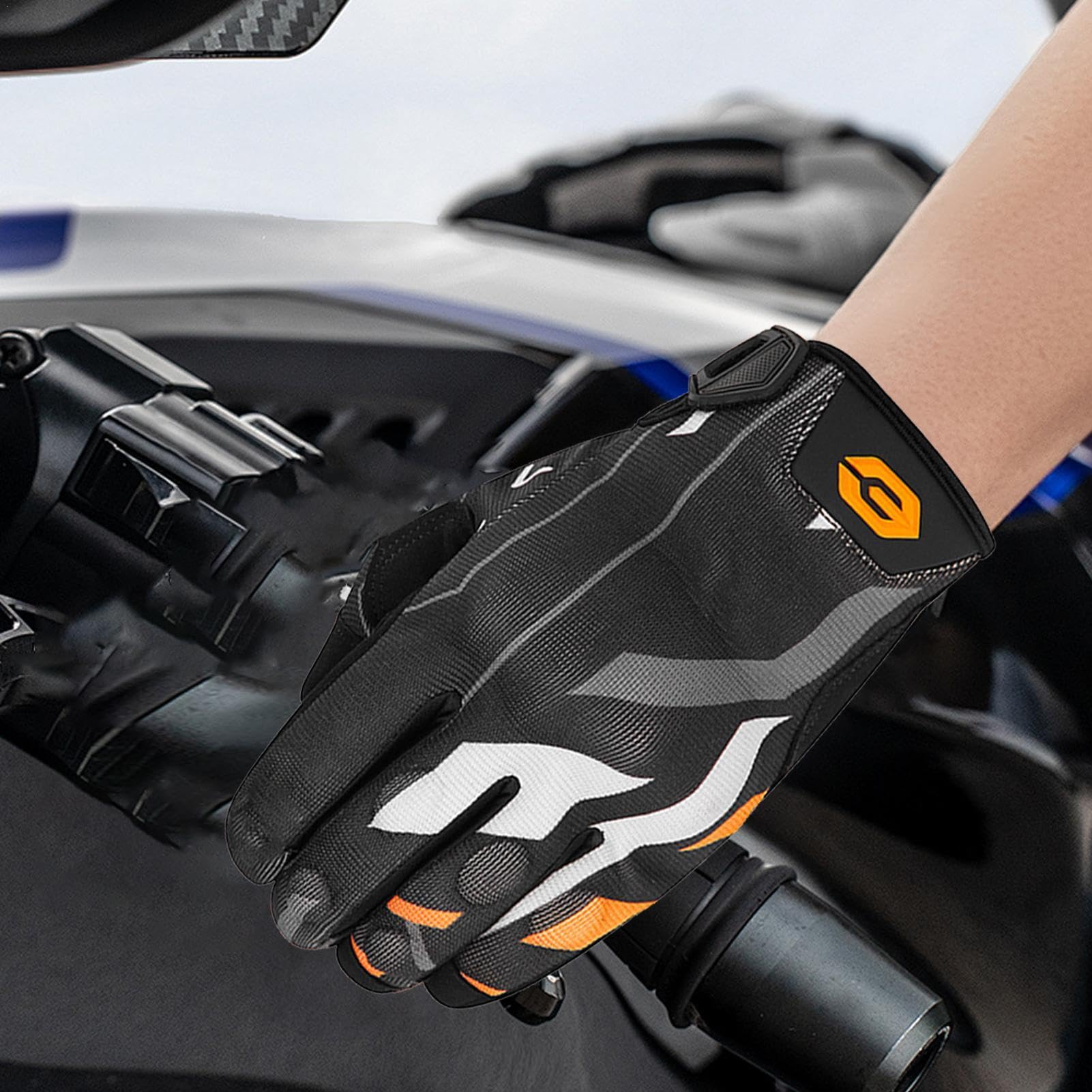 Guanti da moto traspiranti,Guanti da motociclismo,Guanti da equitazione estivi e da ciclismo All Terreno | Attrezzature per bici da sporco con schermo tattile con impugnatura antiscivolo