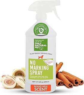 ONLY NATURAL PET No Marking Deterrent Spray for Dogs – Indoor Outdoor Urine Prevention - Stain & Odor Eliminator - Potty P...