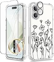 Vista 62 de GVIEWIN - Funda para iPhone 11 con protector de pantalla + protector de lente de cámara, cubierta protectora transparente suave de poliuretano