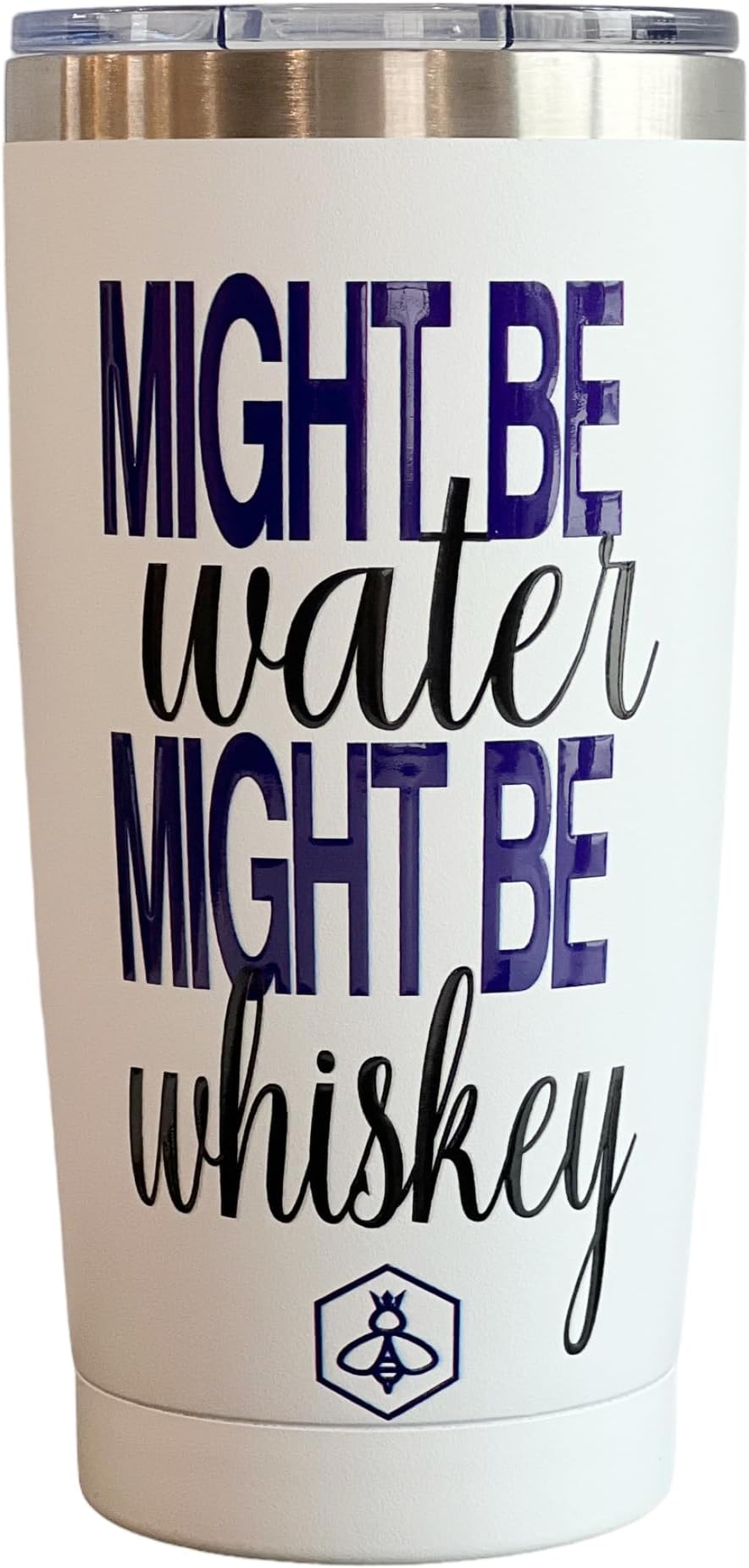 Biddlebee 20oz Insulated Coffee Tumbler – Leakproof, BPA-Free Stainless Steel Cup for Hot & Cold Drinks – Travel Mug, Birthday Gift for Women, Mom, Best Friend (Might Be Whiskey)