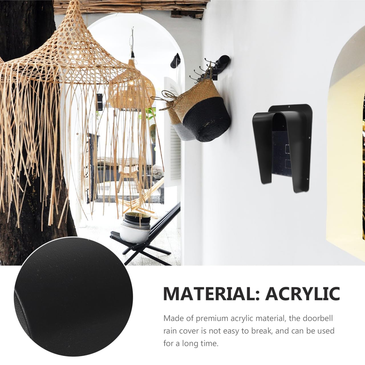 DOITOOL Cubierta De Lluvia Para Timbre Impermeable Acrílico Protector De Control De Acceso Exterior Compatible Con Máquinas De Tarjetas Y Timbres 8.46X6.88X3.93In