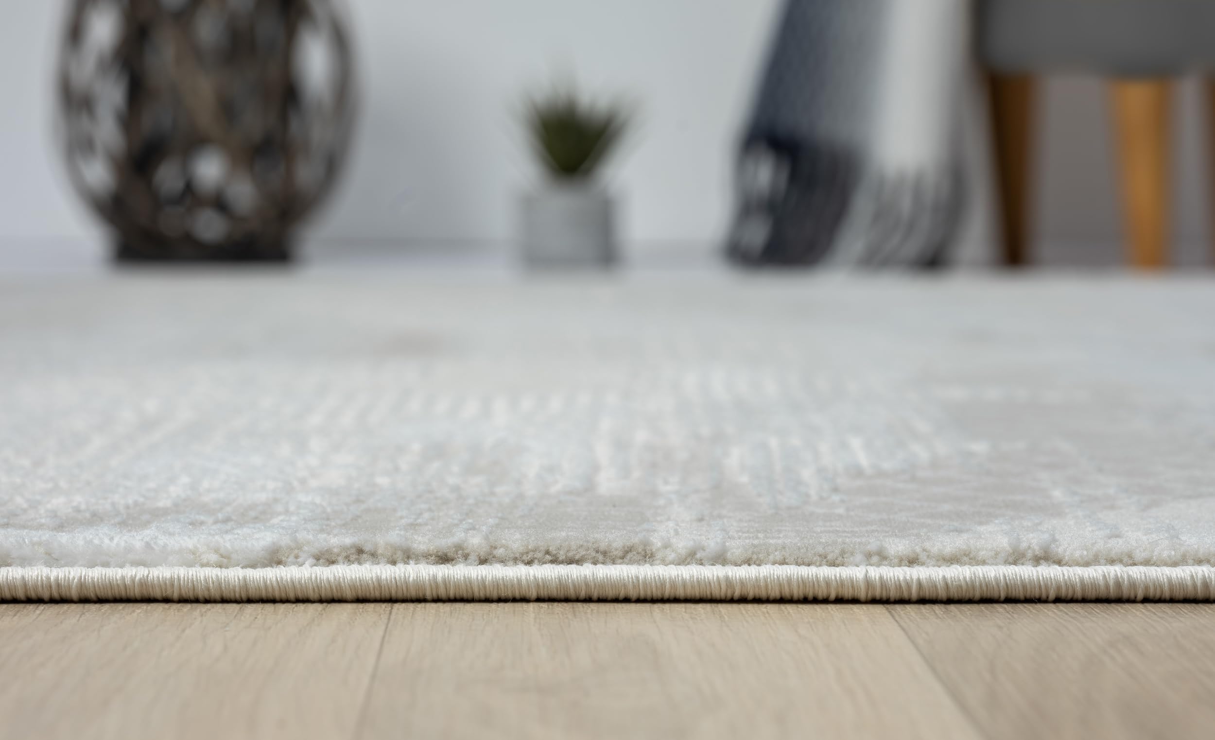 MY-RUG Teppich Lovisa Creme 200x290 cm - Boho Kurzflor Wohnzimmerteppich
