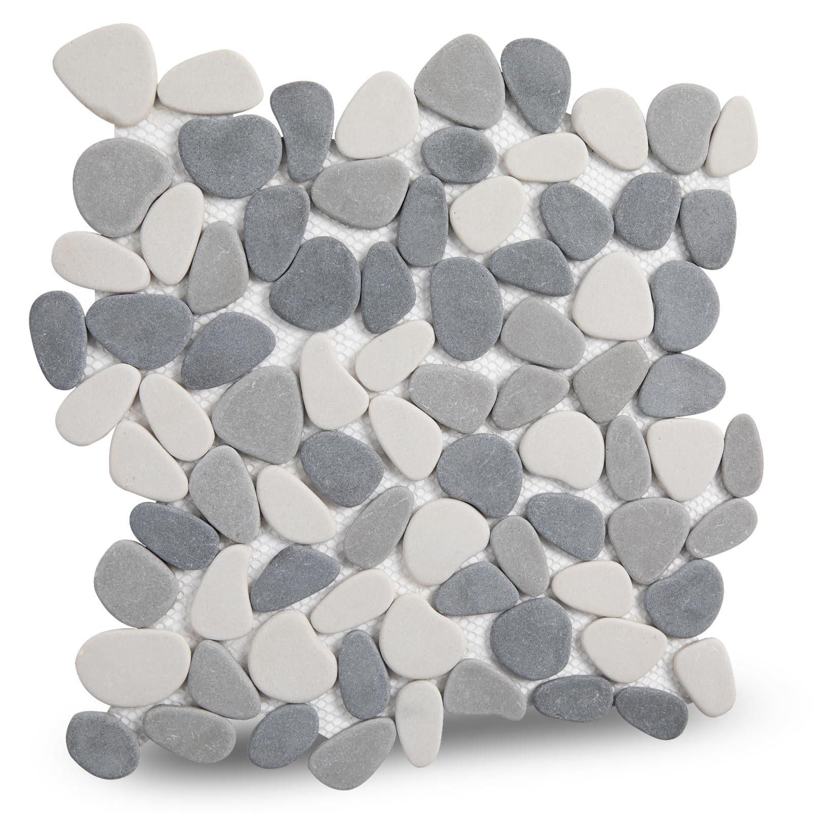 Lovdeco Pebble Tile Shower Floor, Mosaic Pebble Backsplash for Wall ...
