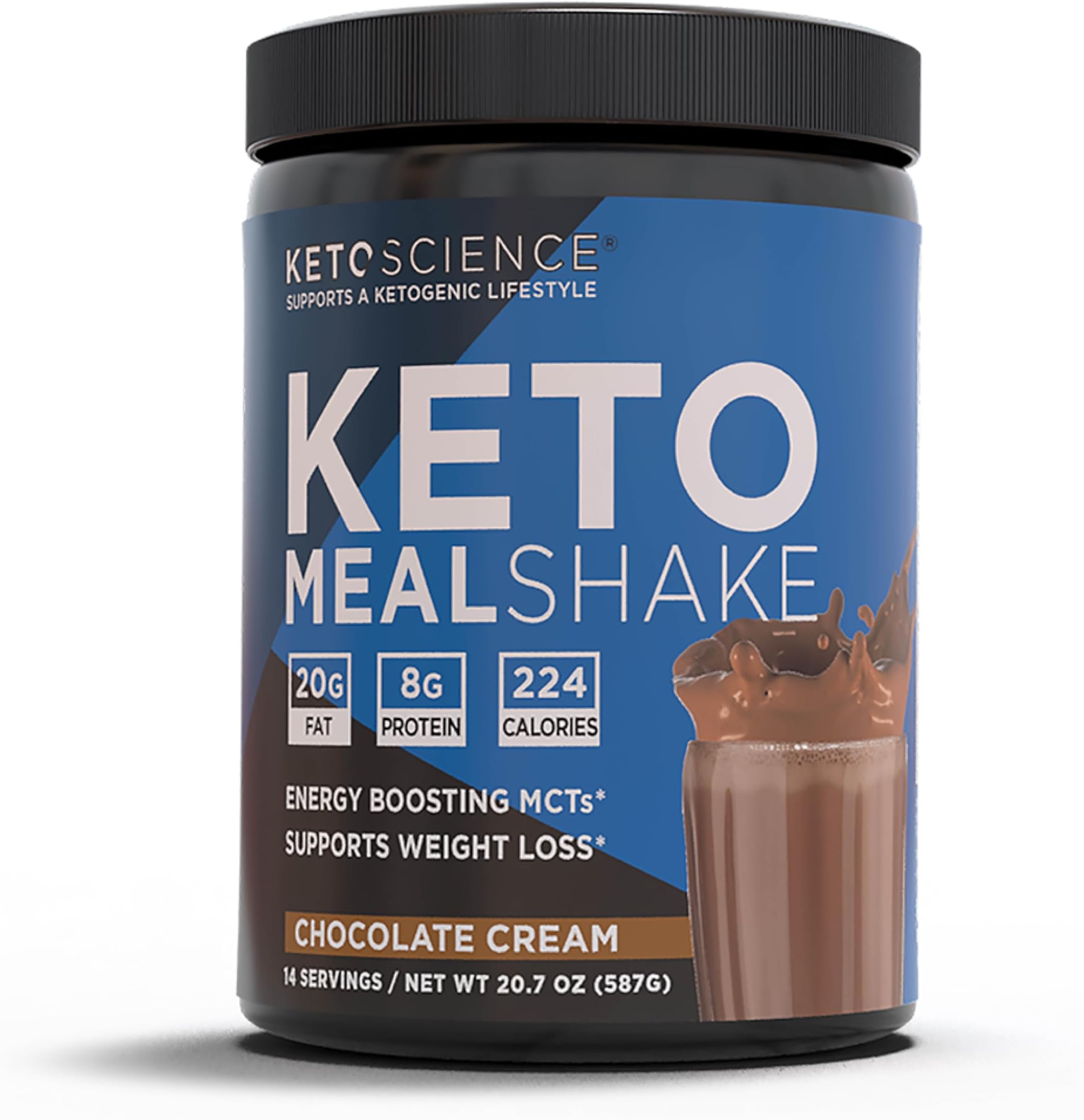 Keto Science Keto Meal Shake Chocolate Cream（チョコレートクリーム） 20.7 oz （587g） 海外直送品