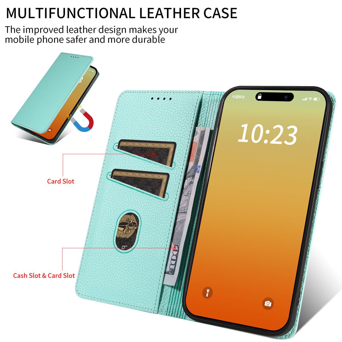 Cover Oukitel C50 A Libro Con Porta Carte E Stand – Custodia In Pelle PU Magnetica, Nero