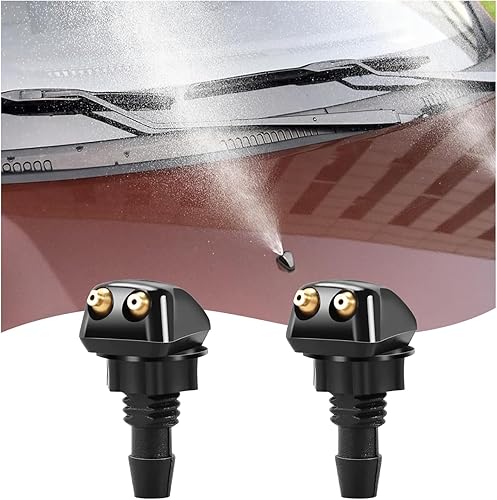 Juego de 2 boquillas para limpiaparabrisas delantero, piezas de repuesto para boquillas de lavado de parabrisas automático, kit de rociador de