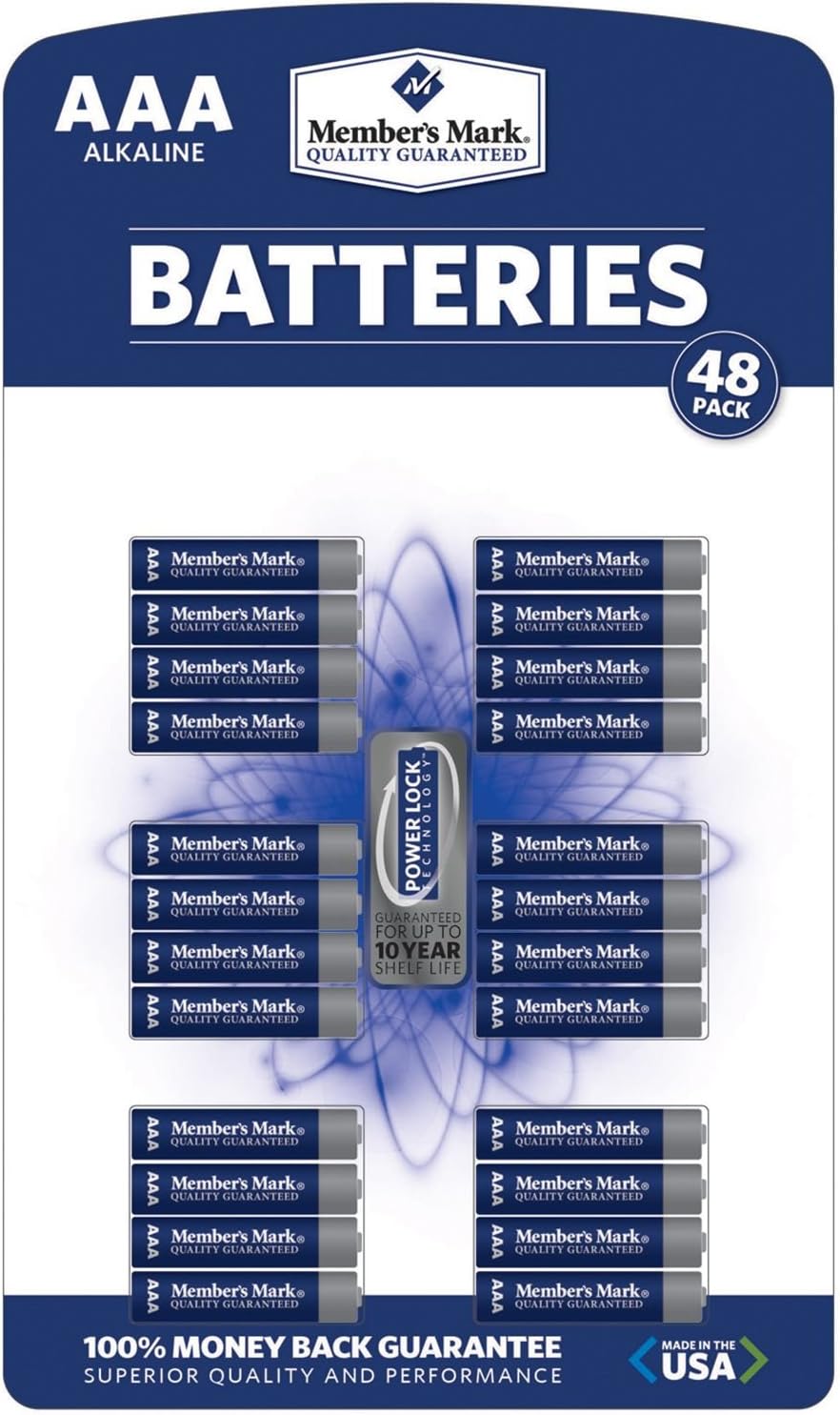 Member's Mark AAA Alkaline Batteries 48 Pack Health