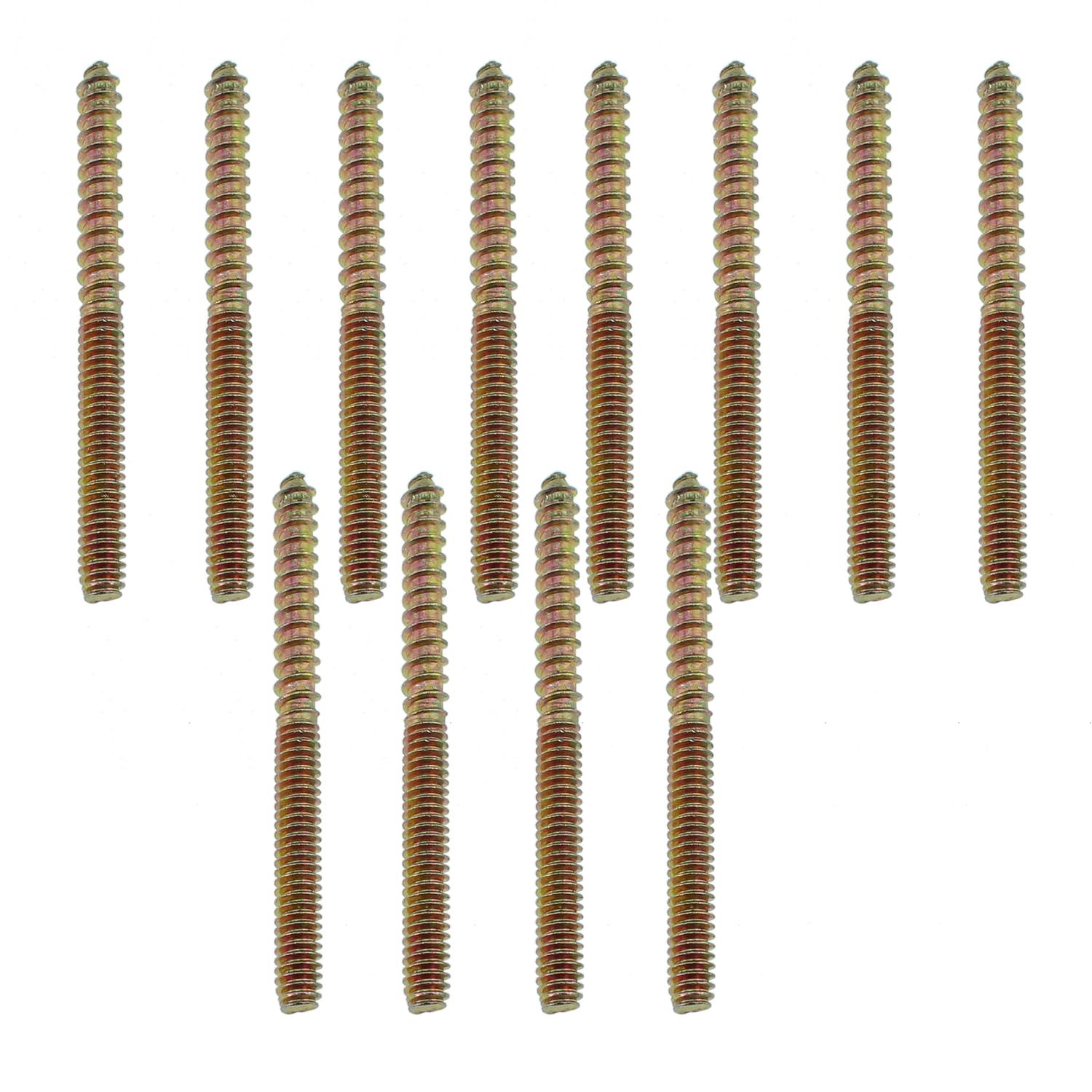 MTQY 20pcs M6 Hanger Bolts Length 2.95" Double Headed Bolts