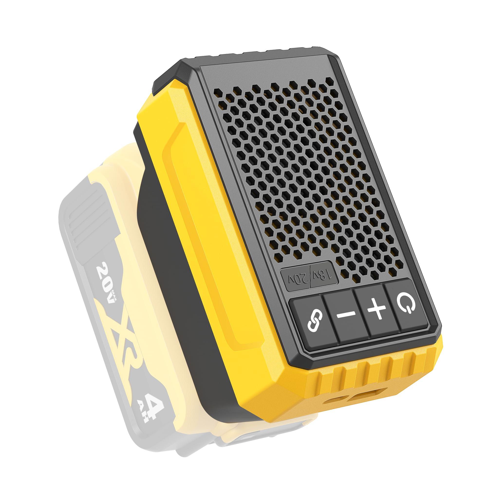 Portable Bluetooth Speaker Compatible with DEWALT 18V/20V Battery