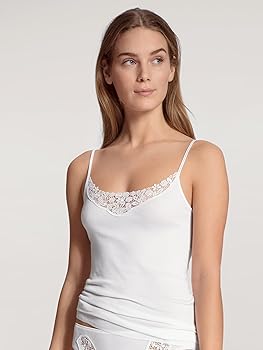 Calida Lace Tank Tops for Women – 100% Cotton Camisole Top