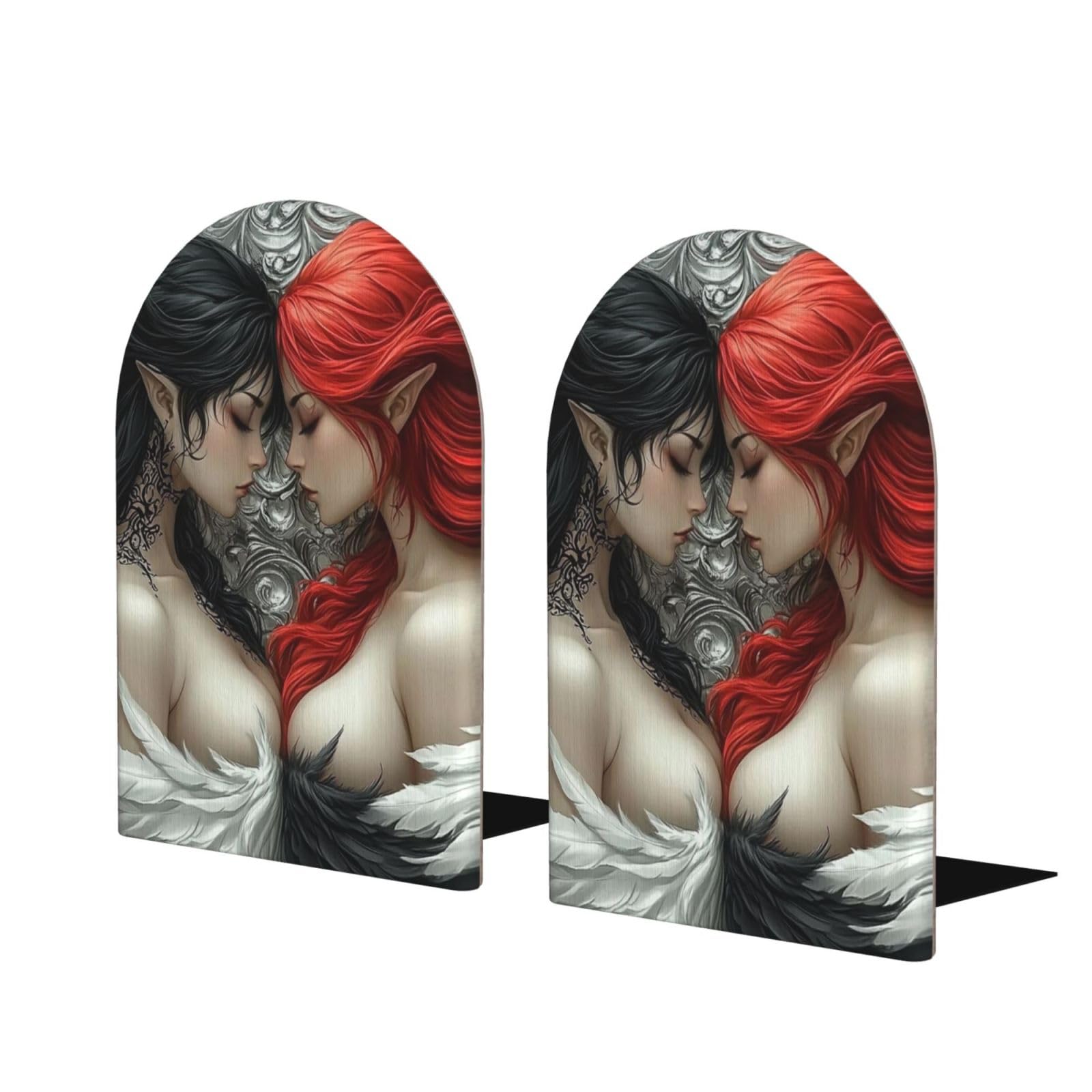 Serre-livres Red and Black Goddess pour une décoration de bureau chic et étagère de salon