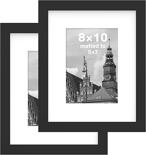 Vista 61 de FrameWorks Marcos de fotos clásicos de madera de 12 x 16 a 8 x 12 pulgadas con vidrio templado, roble dorado, paquete de 6