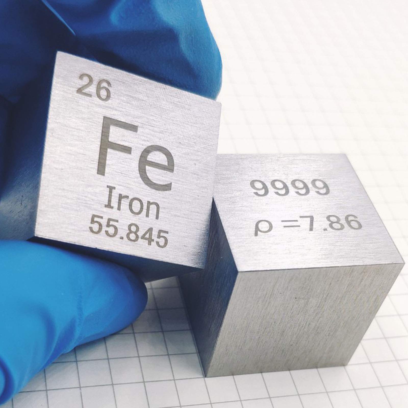 BBAUER Würfel Aus Reinem Metall, Dichtewürfel Eisen, Geeignet Für Den Chemie- Und Physikunterricht Im Klassenzimmer/1Pc/1In