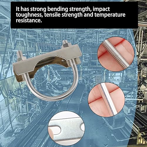 Miniatura 25 de Aopin Perno en U de acero inoxidable de 1/4 pulgadas de profundidad x 1-1/2 pulgadas de ancho x 2-1/4 pulgadas de largo, abrazaderas de antena