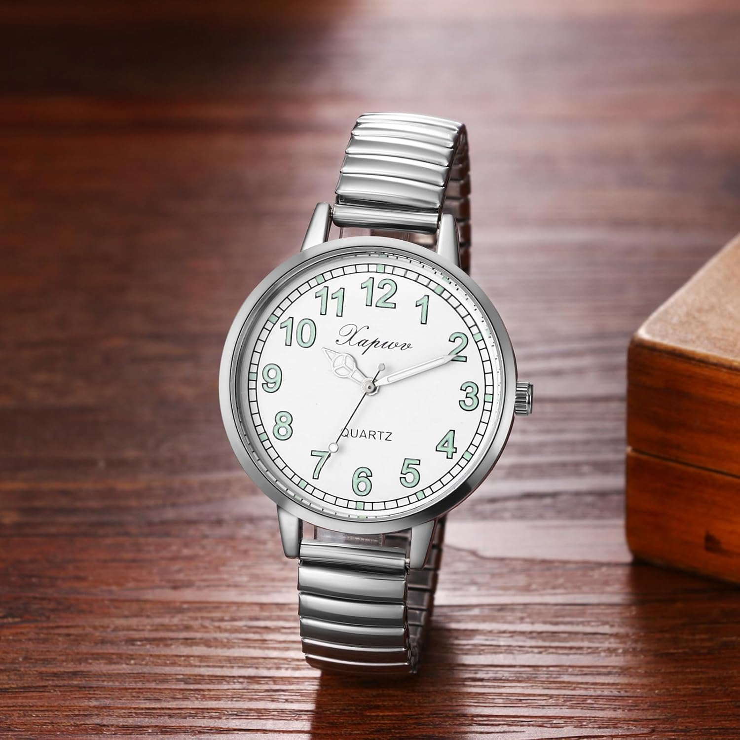 Avaner Women's Elastic Wrist Watches: Stretch Band Easy Reader Analog Quartz Watch with Luminous Hands for Women Ladies - Image 2