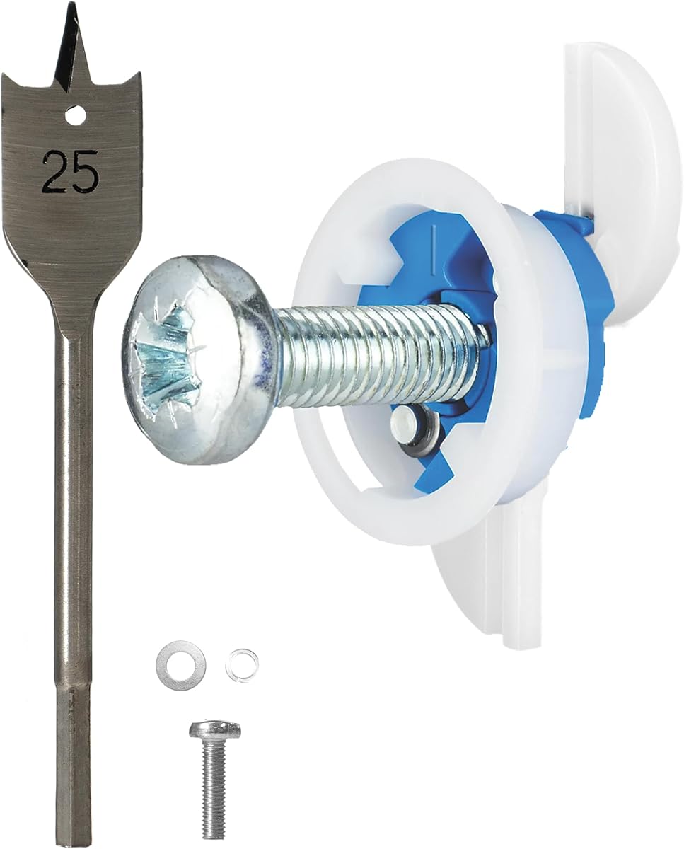 Blue Drywall Anchors | Pack of 4 (Up to 205Ibs/93kg) | Heavy Duty Drywall Anchors | Wall Anchors & Screws for Drywall | Anchors Screws Kit | Plaster Wall Anchors | 1" Inch Drill Bit | Reusable