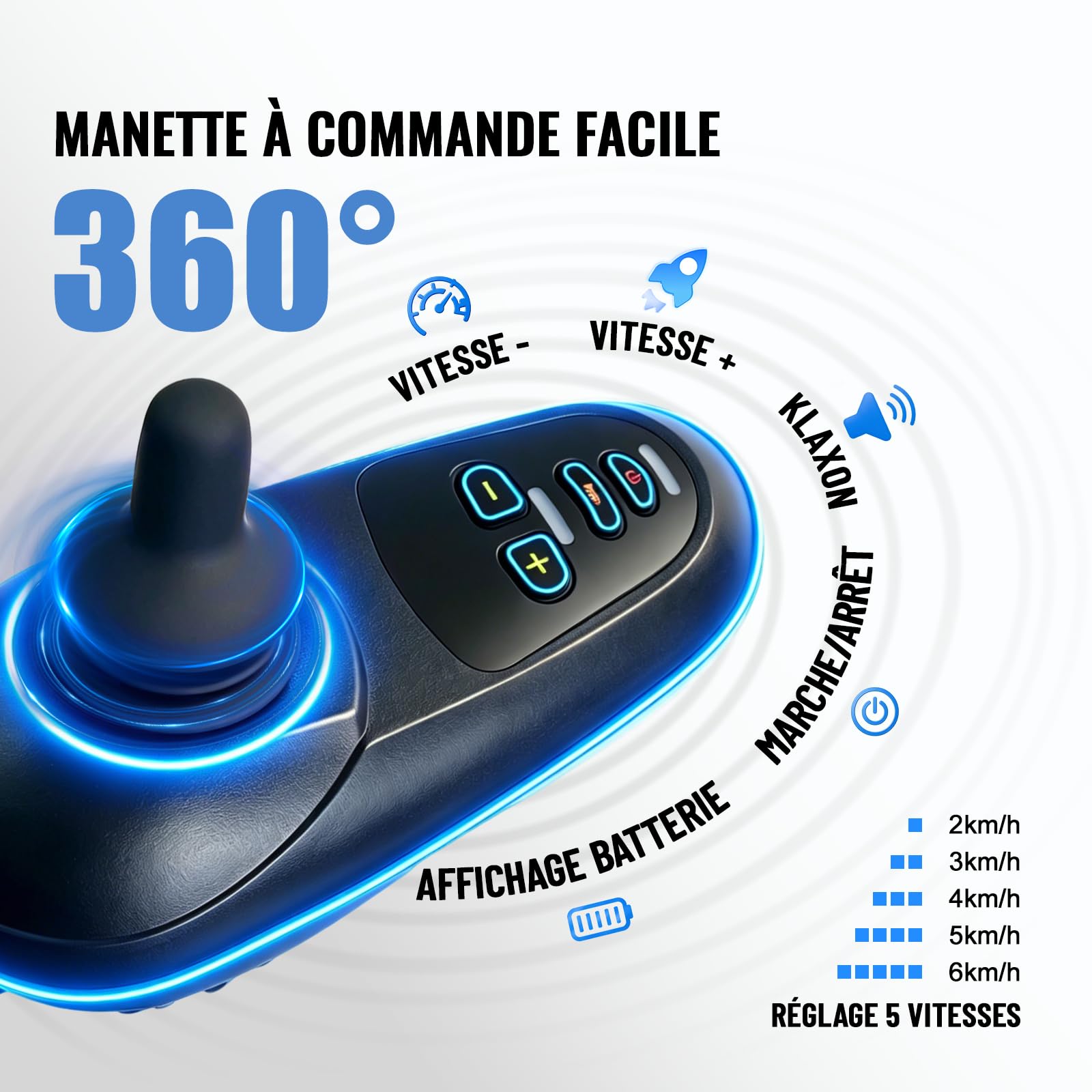 D10 Fauteuil Roulant Électrique Pliable Léger pour Adultes à Mobilité Réduite, Double Moteur,Batterie Lithium 12Ah, Autonomie Jusqu’à 25 km, Châssis Aluminium, Homologué Avion