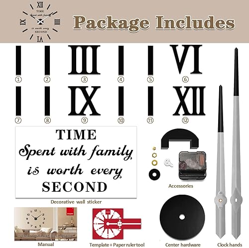 Miniatura 5 de VANGOLD Reloj de pared para decoración de sala de estar, regalo