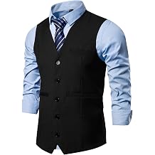 DONGD Mens Formal Suit Vest Business Dress Vest for Suit or Tuxedo