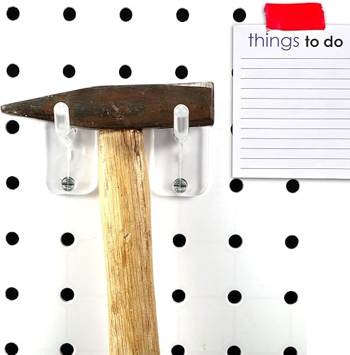 Miniatura 5 de 120 ganchos de plástico de 2.4 pulgadas para tablero de clavijas, ganchos de bloqueo para tableros de clavijas, manualidades, almacenamiento,