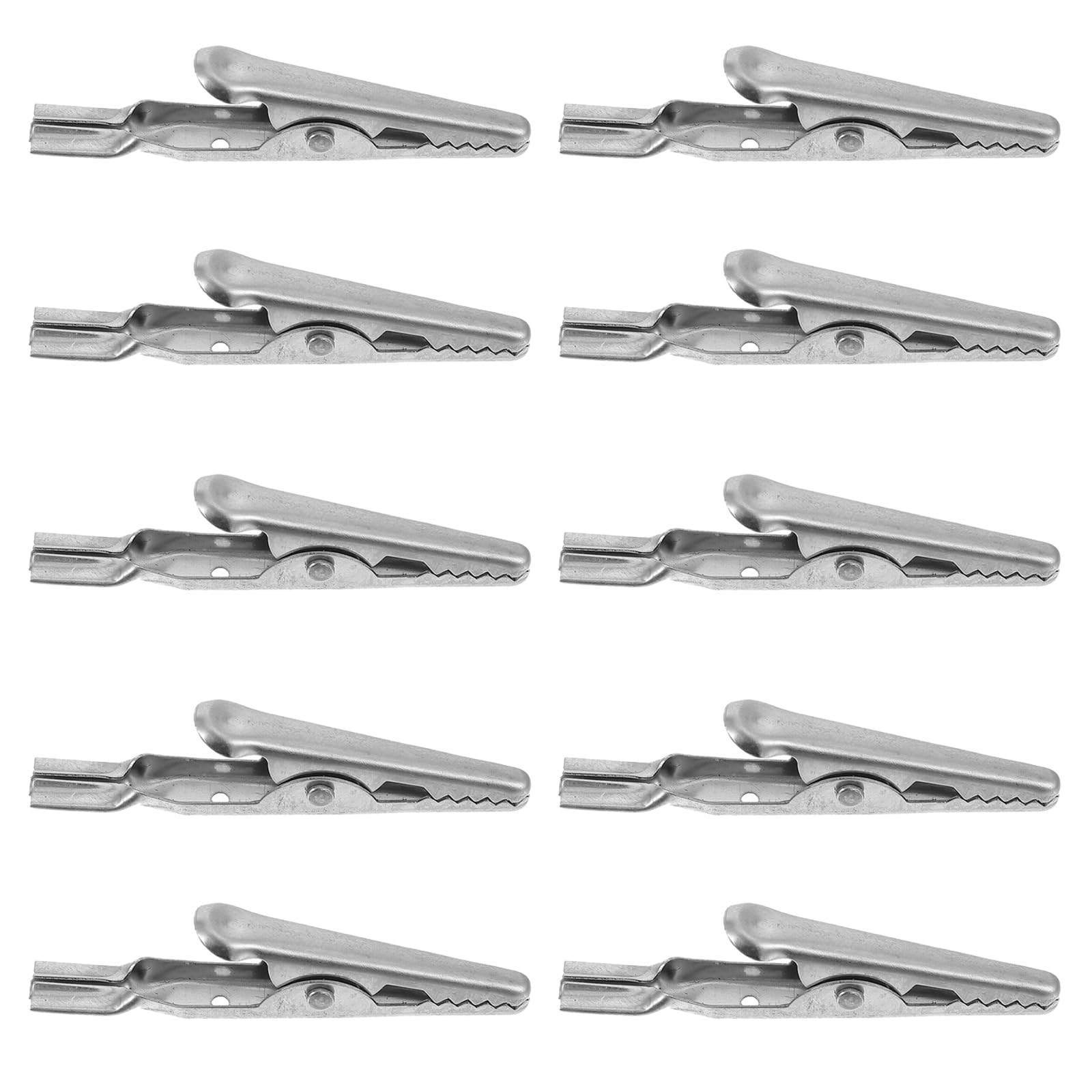 Pinces crocodiles acier inoxydable lot de 10 pour test rapide et prototypage labo