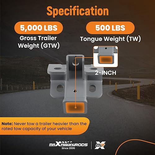 Miniatura 4 de maXpeedingrods Receptor de enganche de remolque de remolque para Land Rover LR4 2010-2016, para Range Rover Sport 2006-2013