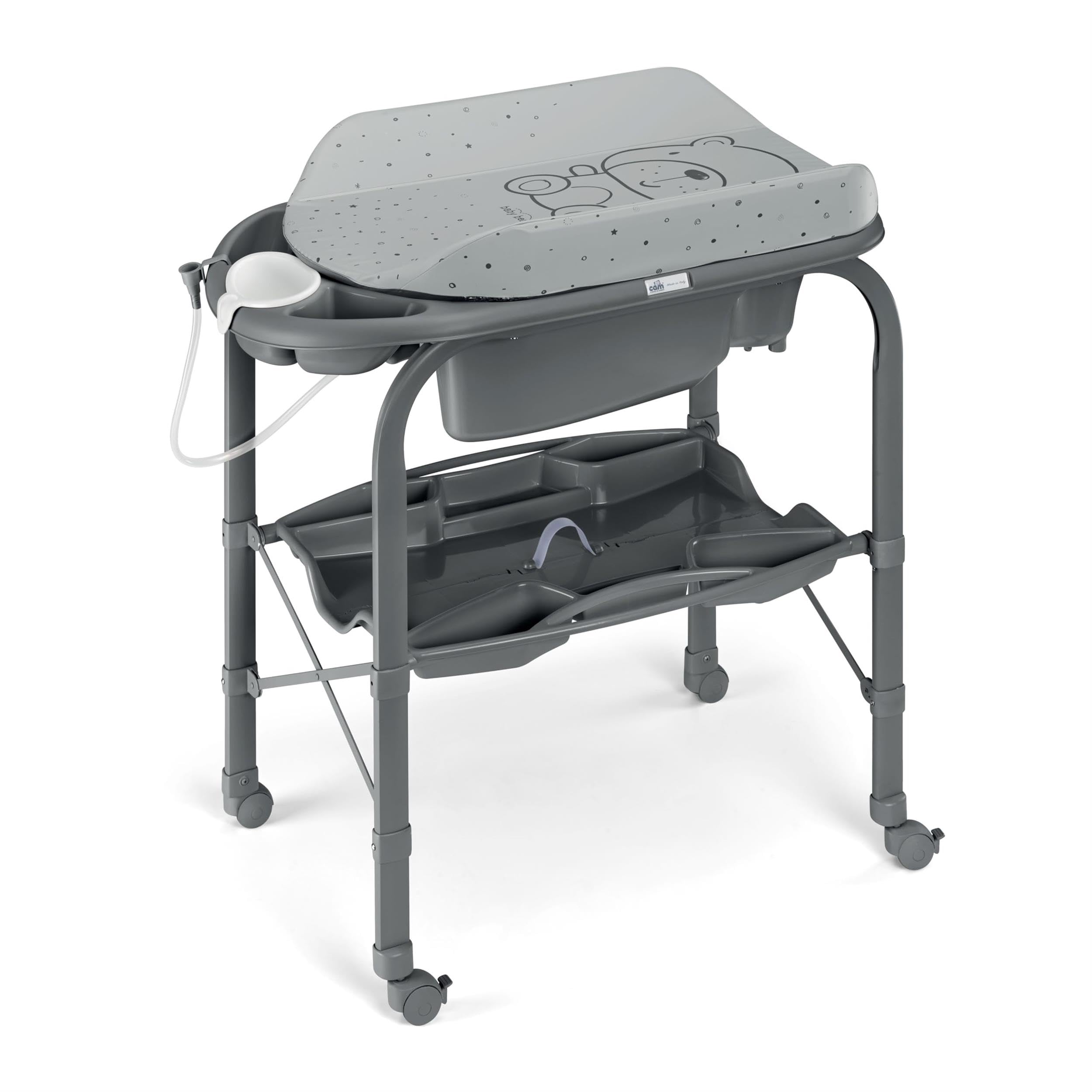 Pemberly Row Bagnetto Stainless Steel Baby Bath Gray Finish 41 H x 37 W x 21 D Bottle