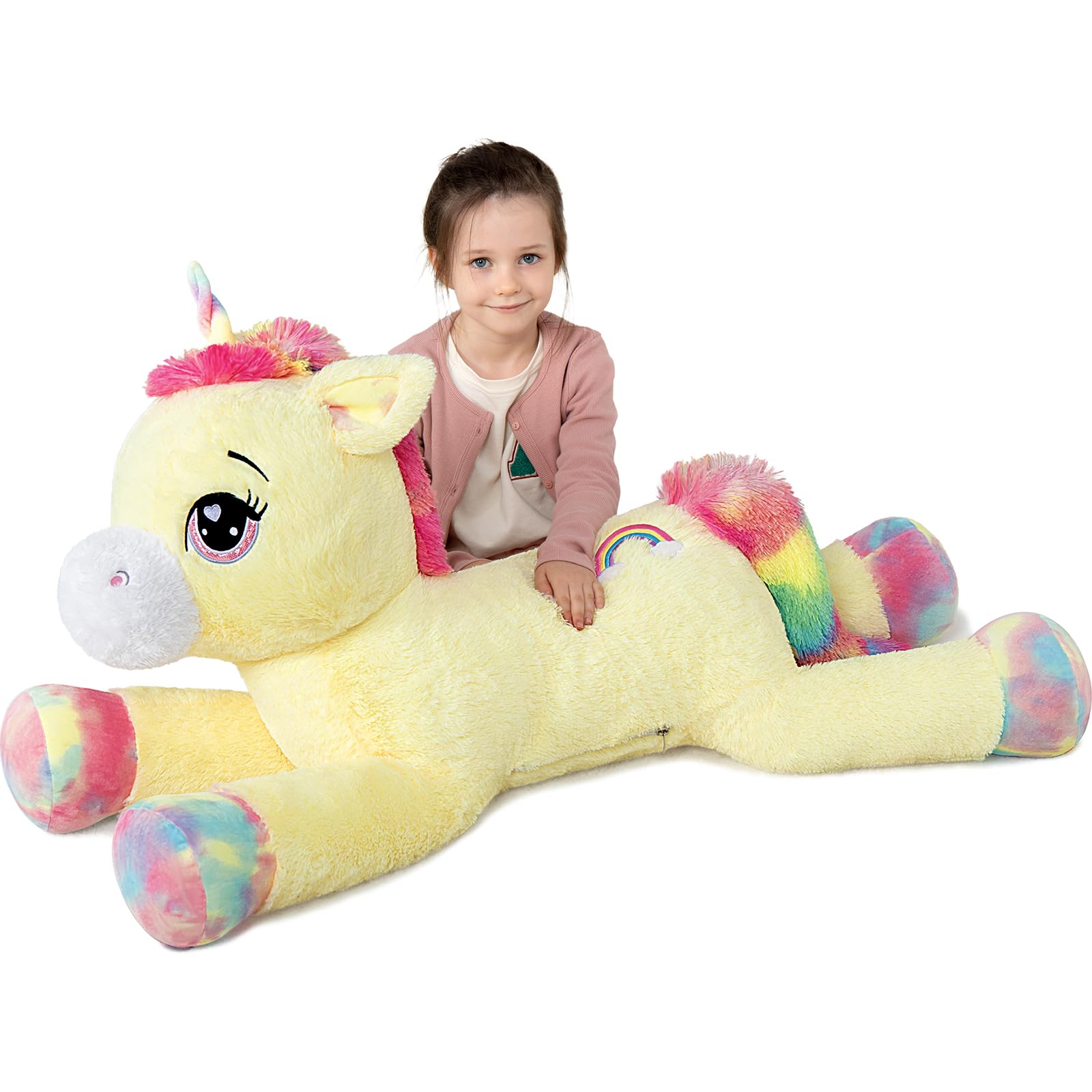 Amazon.co.jp: Tezituor 43インチ ユニコーンぬいぐるみ 大きな