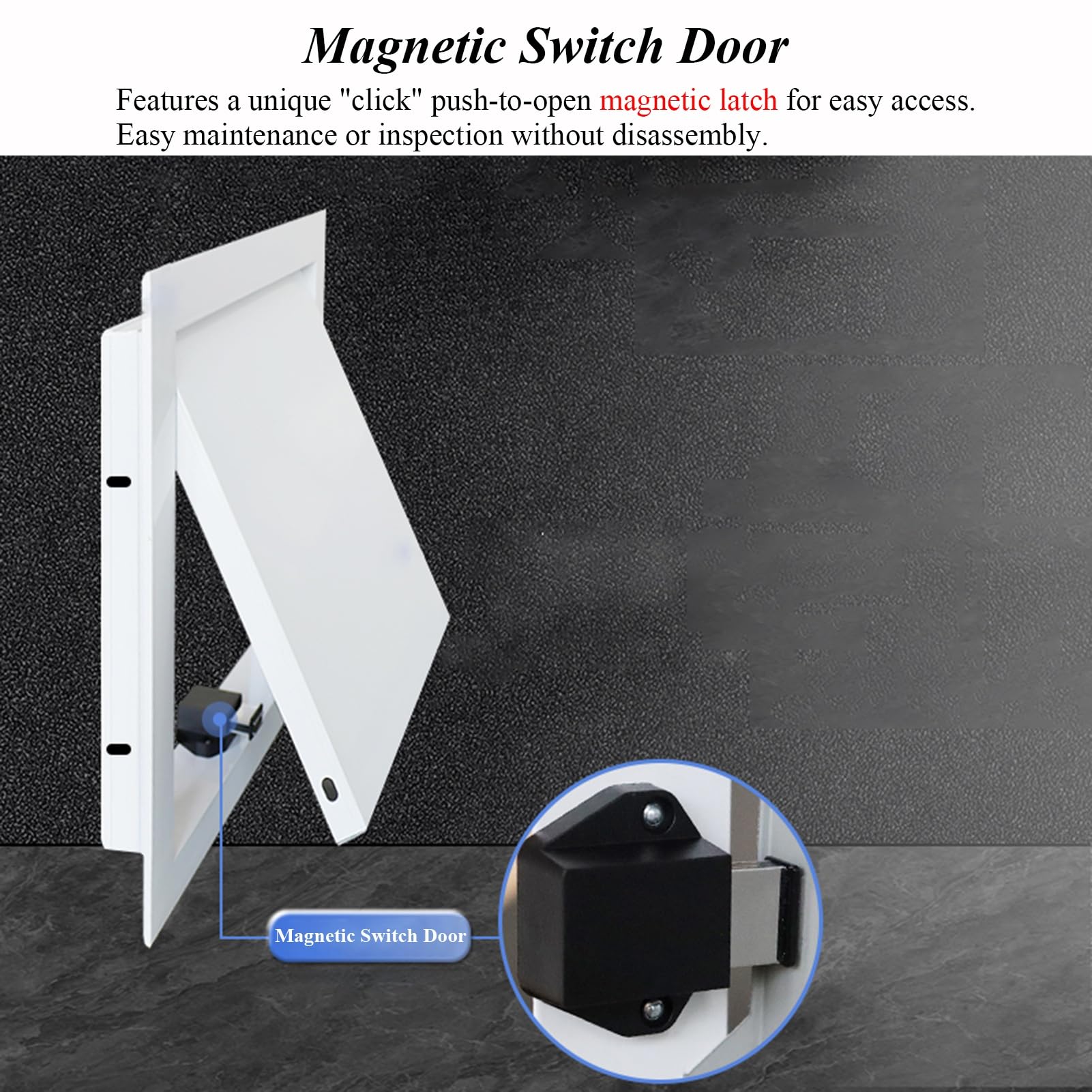 Revisionsklappe Trockenbau Kleine Sanitär-Revisionsklappe, Rechteckige/ Quadratische Revisionsklappe, Magnetisches Revisionsklappen-Set für Wand/ Decke, Individuell Anpassbare Serviceklappe(Gray,25x30