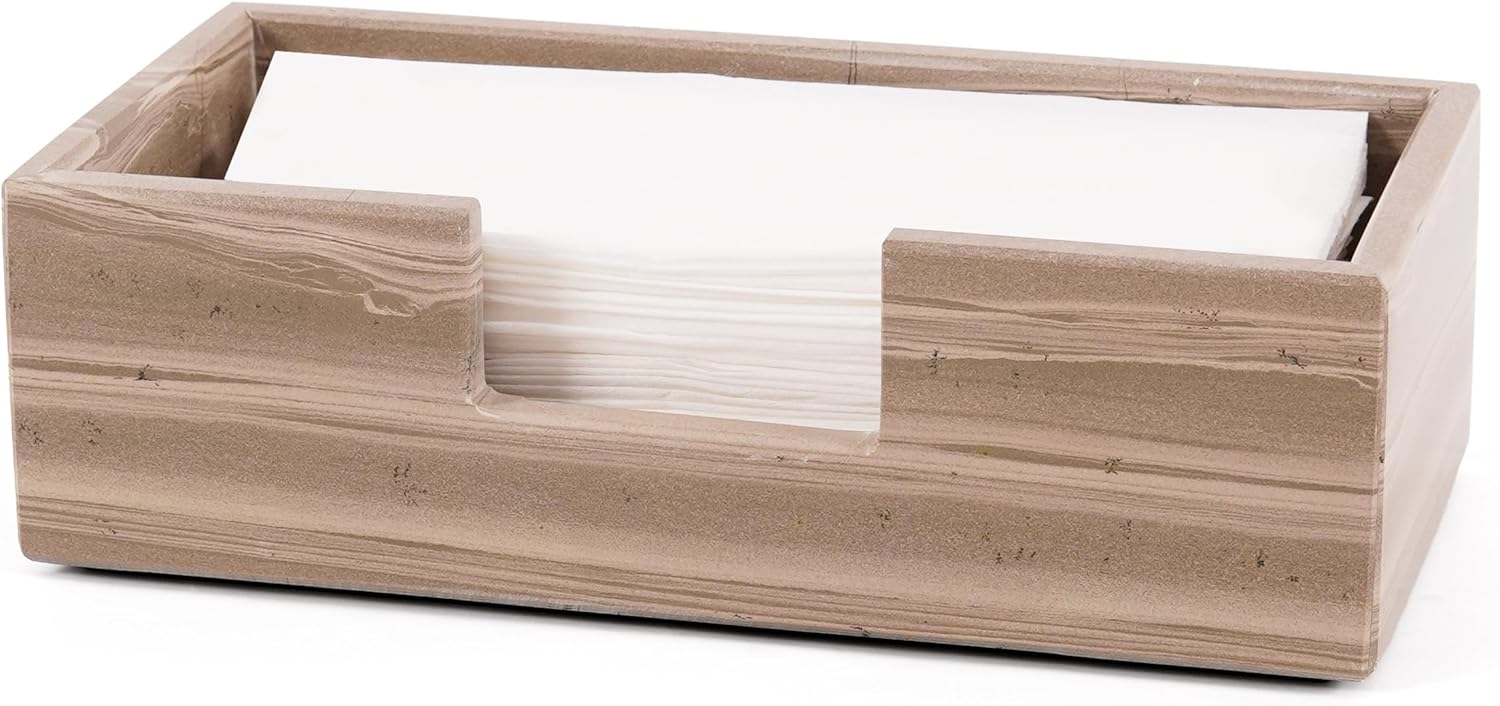 Radicaln Marble Tissue Box Cover 10x5 Inch Handmade Green Decorative Tissues Box Holder for Office Desk & Bathroom Counter Organizer, Rectangle Napkin Holder for Home Decor