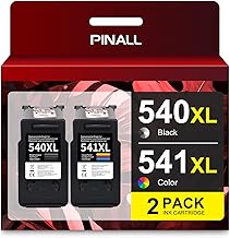 PINALL 540xl 541xl Multipack Kompatibel für Canon druckerpatronen 540 541 für PG-540 CL-541 für Canon pixma ts5150 mg3650s mg3600 ts5151 mg4250 patronen (2-Pack