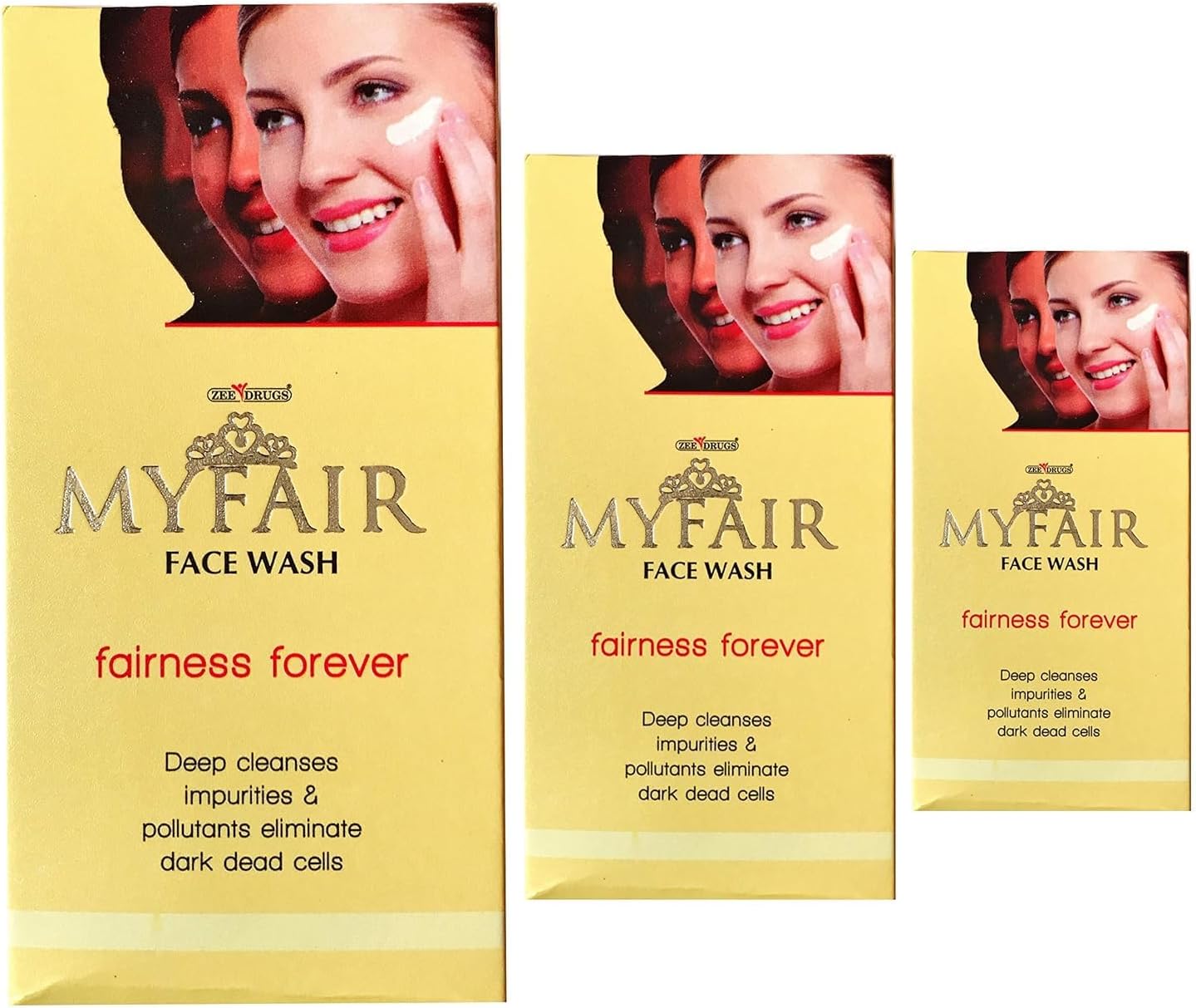 Myfair Fairness Deep Cleanse Dark Dead Cell Removal Face Wash (Pack of 3)