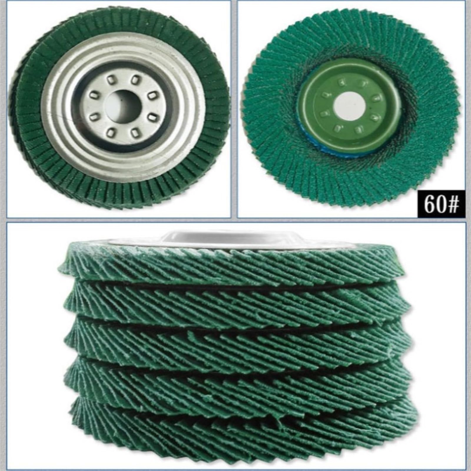 20 szt. Tarcza listkowa 60# zielona szlifierka kątowa tarcza szlifierska 4 "x 5/8" ściernica do drewna, szlifowanie metalu