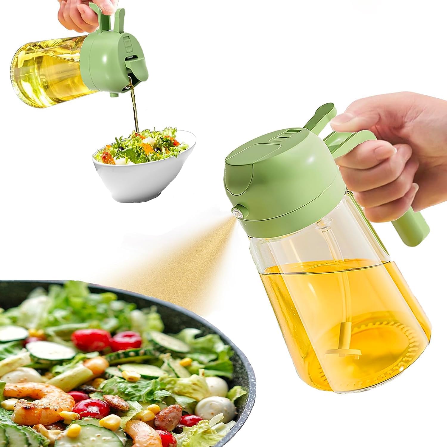 swwitcart Cooking Seasoning Bottle Glass Oil Dispenser and Stoppers Bottle with Handle,and Wooden Lid Capacity: 500 ml, Transparent (Pack of 1) (2in1 sprayer) (B0DDHDPJMR) Amazon Price History, Amazon Price Tracker