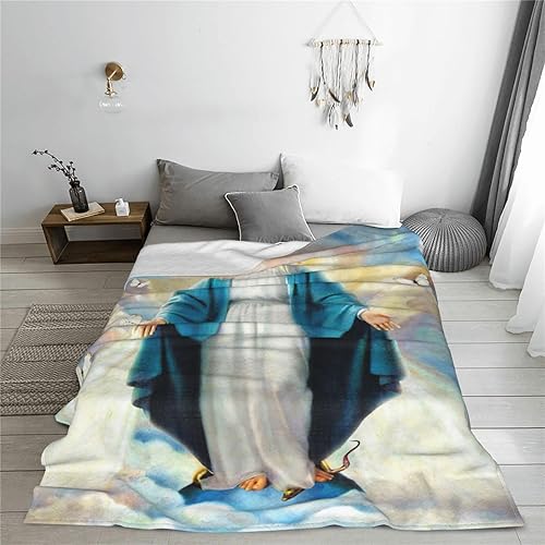 Miniatura 5 de Manta de Virgen María, manta de madre de Dios, regalos religiosos para mujeres y hombres, manta de decoración de las Escrituras católicas, manta