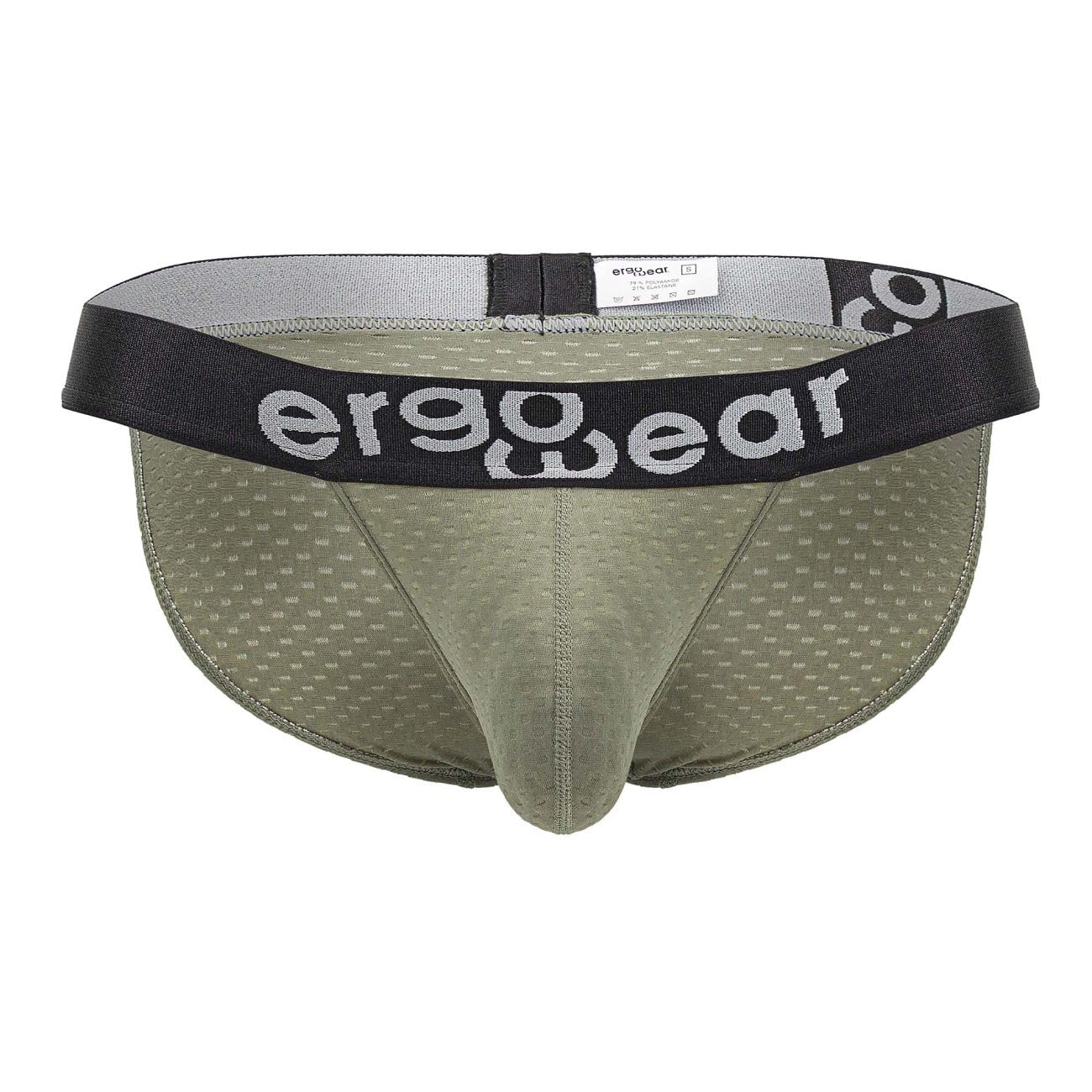 Ergowear MAX FLOW Bikini Brief Green mens underwear tanga enhancing pouch mesh