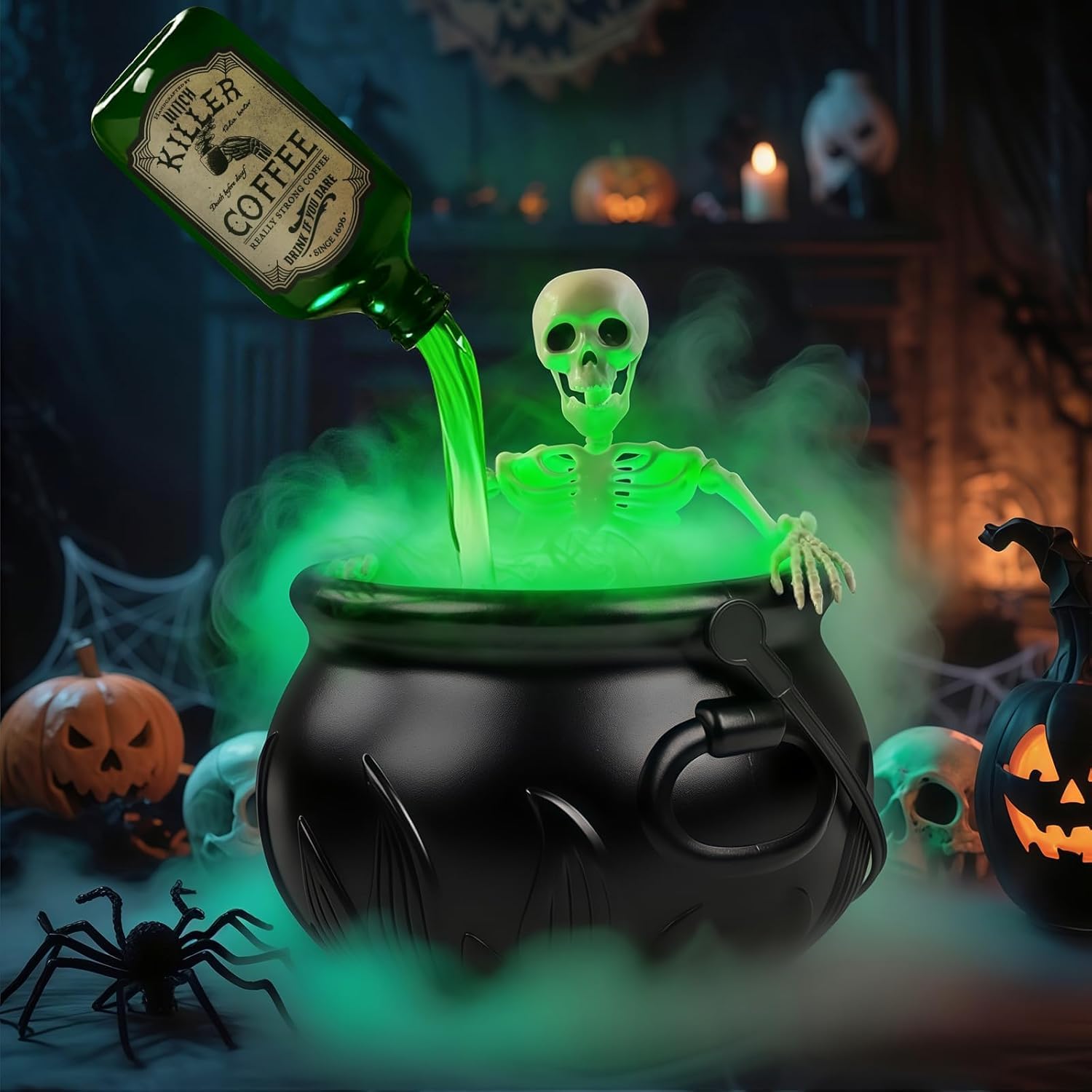 Photo 1 of ANGAR Halloween Cauldron Diffuser Set with Floating Potion Bottles