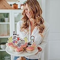 Vista 110 de Rsstarxi Paquete de 36 adornos para cupcakes de Halloween, bruja, fantasma, magdalenas, murciélagos, arañas, gatos, decoración de pasteles