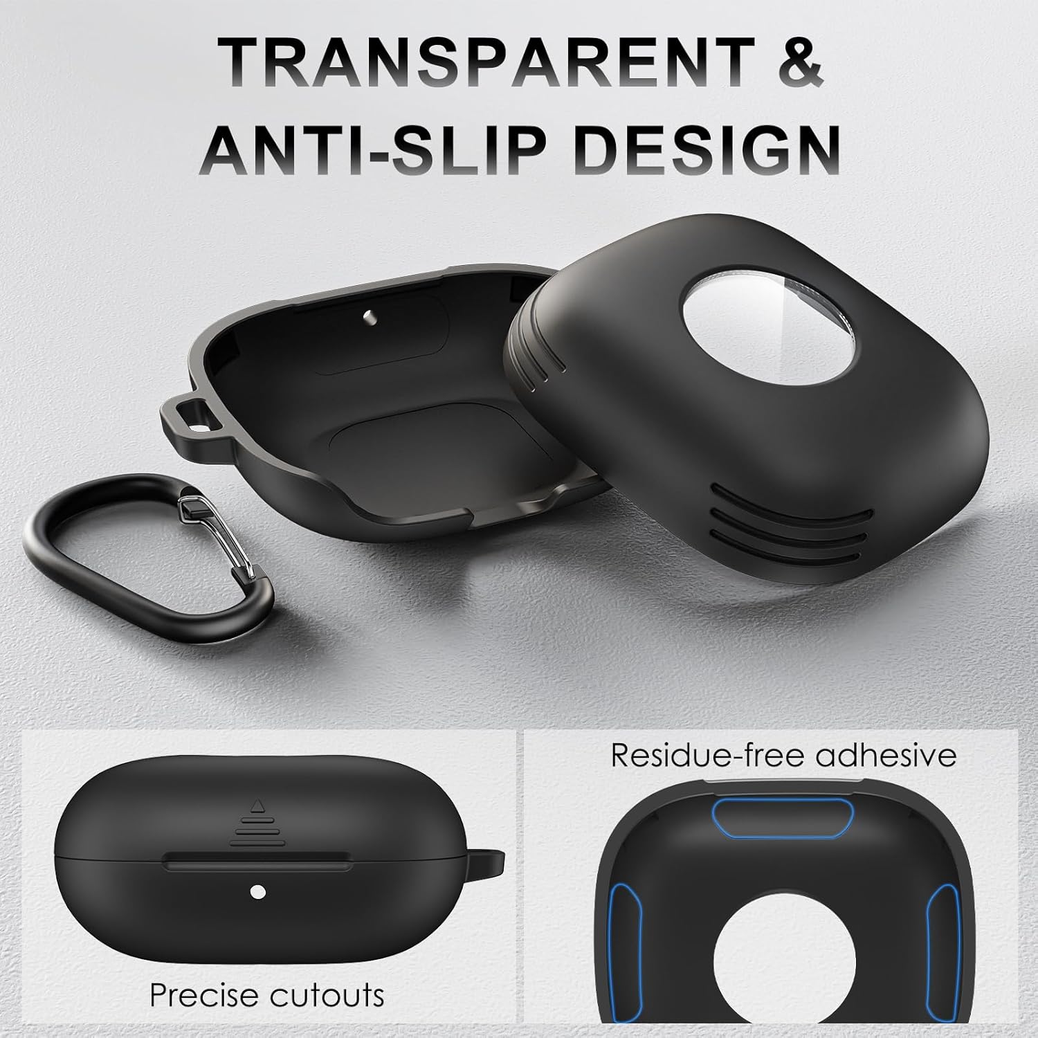 for Beats Powerbeats Pro 2 Case Cover, Shockproof Magnetic Case for Powerbeats Pro 2 2025 Wireless Earbuds, Magnetic Lock Lid Protective Cover with Cleaner Kit & Carabiner (Black) - Image 7