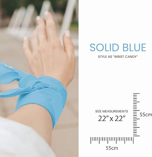 Miniatura 2 de BASICO Paquete de 6, 12 y 36 unidades de bandana rosa y azul bebé I decoraciones para baby shower para niñas y niños (paquete de 6, azul sólido),