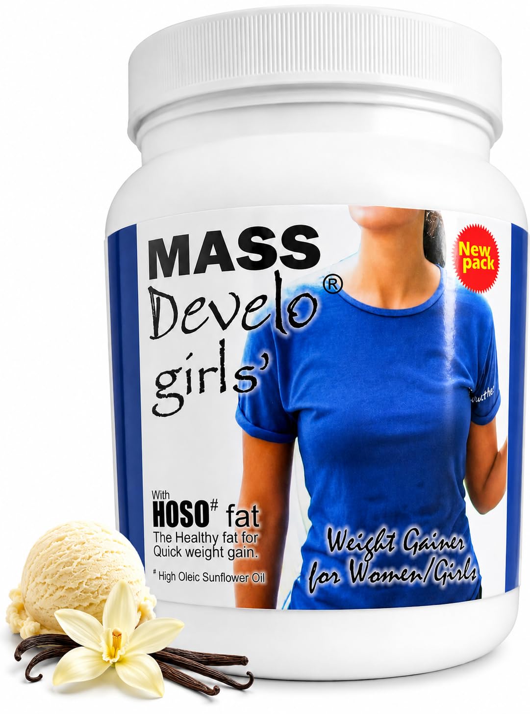 Develo Weight Mass Gainer Protein Shake for Fast Gain in women girls,Nutrition Food Supplement,with Natural Fat Energy 27 Vitamins & Minerals - 500 grams Powder Kesar Badam Flavour — Amazon image 7