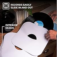 Vista 3 de Big Fudge Fundas para disco de vinilo de 12 pulgadas - Fundas interiores, paquete de 50 - Fundas de vinilo de papel pesado, libres de ácidos