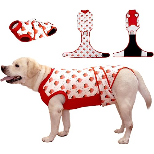 Recovery Suit for Dogs After Surgery, Dog Recovery Suit Female Male after Neutering, Dog Spay Surgical Recovery Suit Female Substitute Cone & E-Collar, Dog Onesie for Surgery Abdominal Wounds Bandages