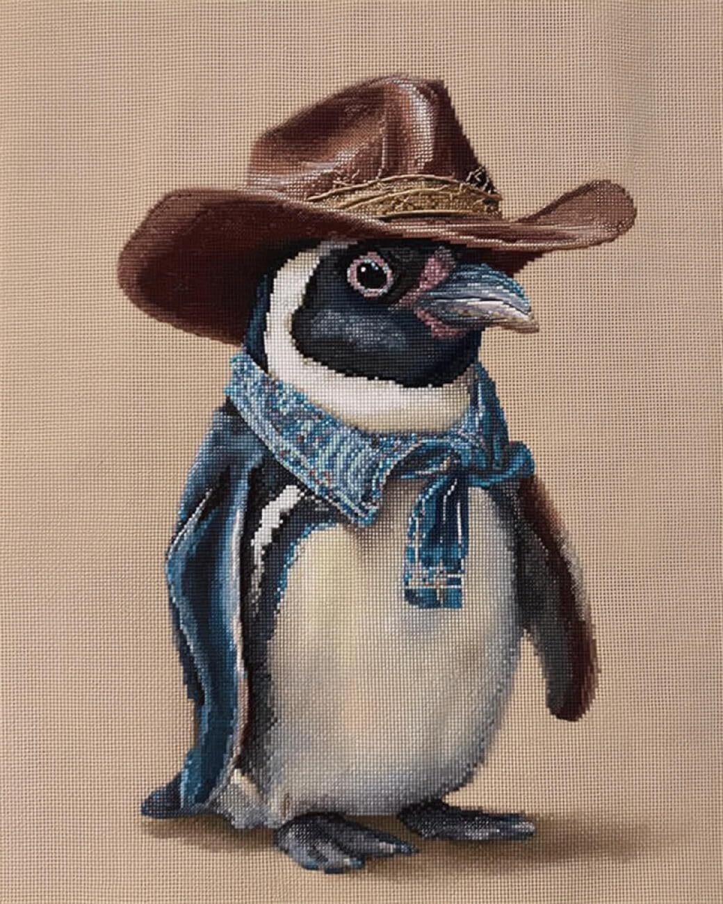 AMBATTERY Animal Rug Making Kit for Adultscartoon Penguin DIY Rug Making Kit for Adults，Cross Stitch Kits Carpet Needlework for Beginners Home Decor 21x29in