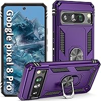 Vista 11 de ADDIT Funda para Pixel 8, funda para teléfono Google Pixel 8 con soporte de anillo magnético de soporte, grado militar a prueba de golpes, funda